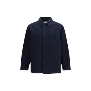 Saint Laurent Men Cassandre Overshirt In Gabardine With Logo